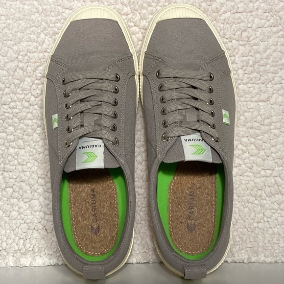 Cariuma Mens OCA Mystic Grey Canvas Low Lace Casual Sneakers Shoes Size US 9.5 - Picture 5 of 11